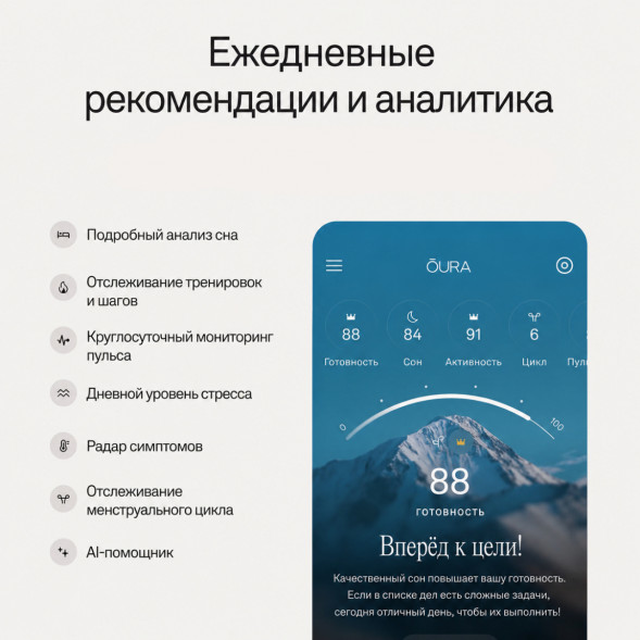 Умное кольцо Oura Ring 5 (размер 8), золотой/Gold в Калининграде