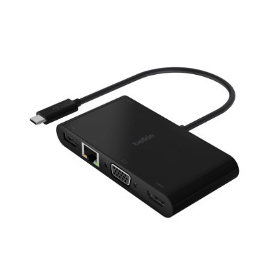 Док-станция Belkin USB-C Multimedia + Charge Adapter AVC004btBK, черный в Калининграде
