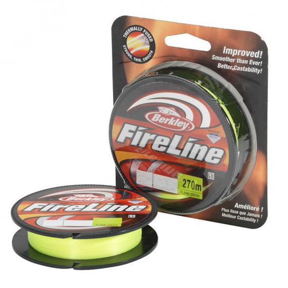 Леска Berkley FireLine 0,12mm 6,8kg 270m, Flame Green (зелёный неон) в Калининграде