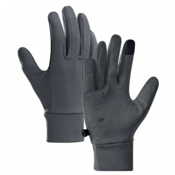 Перчатки сенсорные спортивные Naturehike Outdoor Full Touch GL10 (серый, L) в Калининграде