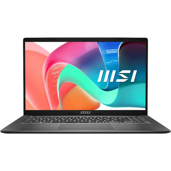 Ноутбук MSI Modern 15 F1MXG-1280RU (15.6&amp;quot;, IPS, Intel Core 7 150U, 10 ядер, 16 ГБ DDR5, SSD 512 ГБ, Intel Iris Xe Graphics, Windows 11), чёрный в Калининграде