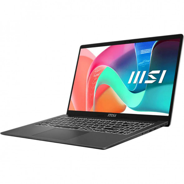 Ноутбук MSI Modern 15 F1MXG-1280RU (15.6&amp;quot;, IPS, Intel Core 7 150U, 10 ядер, 16 ГБ DDR5, SSD 512 ГБ, Intel Iris Xe Graphics, Windows 11), чёрный в Калининграде