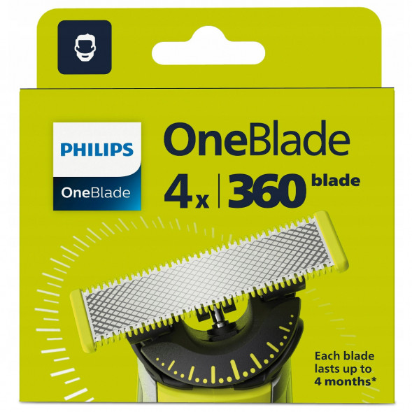 Сменные лезвия Philips Oneblade 360 QP440/50, 4 шт. в Калининграде