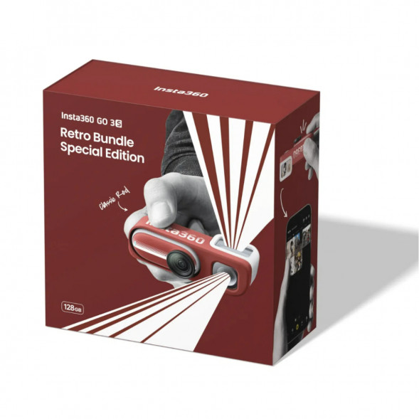 Экшн-камера Insta360 Go 3S Retro Bundle Special Edition 64ГБ, Red в Калининграде