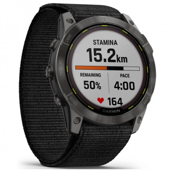 Умные часы Garmin Enduro 2 угольно-серый DLC титановый с нейлоновым ремешком UltraFit 010-02754-01 в Калининграде