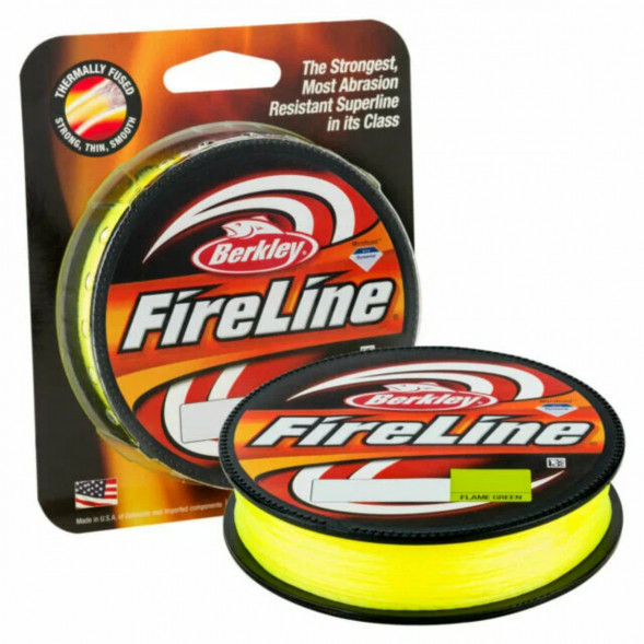 Леска Berkley FireLine 0,32mm 23,5kg 270m, Flame Green (желтый неон) в Калининграде