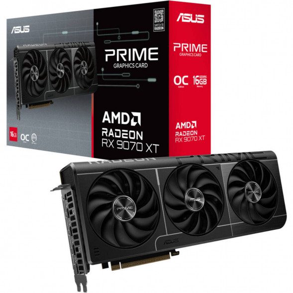Видеокарта ASUS Radeon RX 9070 XT Prime OC 16Gb (PRIME-RX9070XT-O16G) в Калининграде